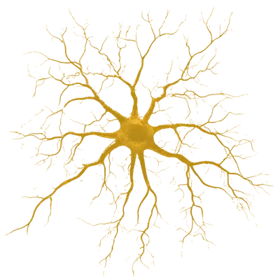 Small neuron cell decorative background element