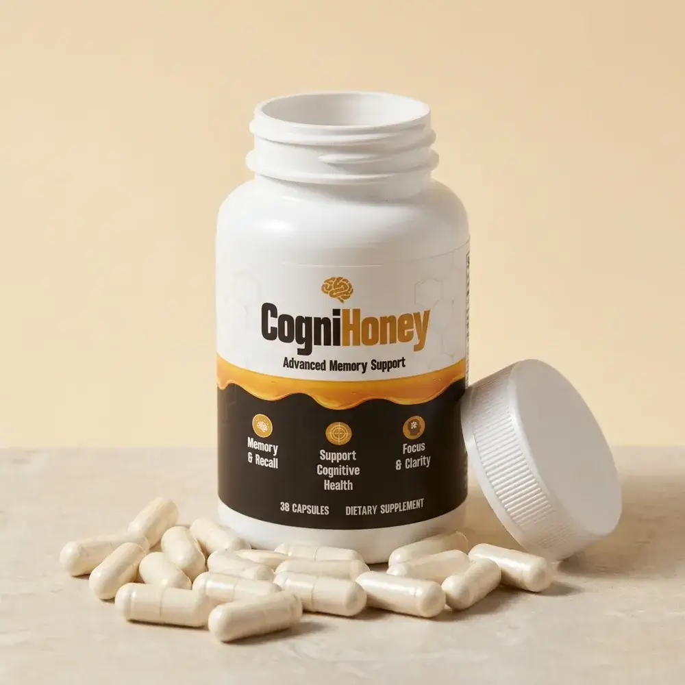 CogniHoney open bottle showing capsules inside